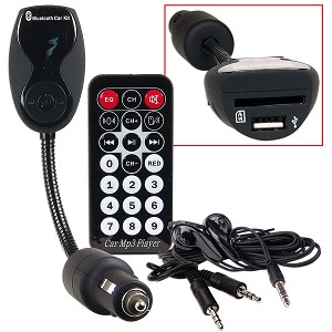 Bluetooth v2.0 Hands-Free Car Kit w/FM Transmitter, MP3 Player,